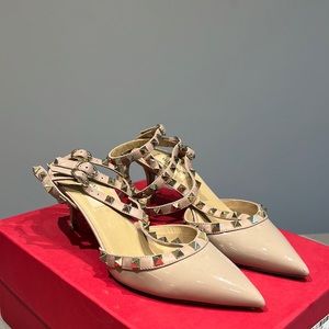 Authentic Valentino Garavani Rockstud Caged Pumps 65MM